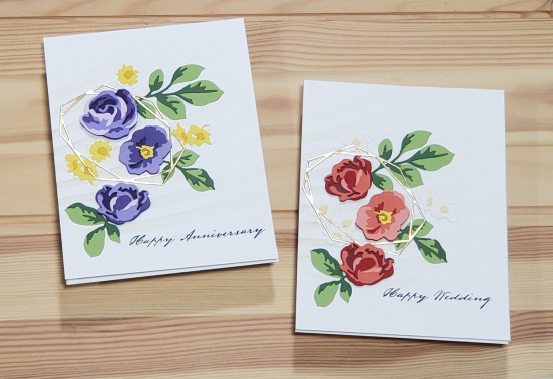 Altenew | Modern Wedding Card using Garden Picks Die Set