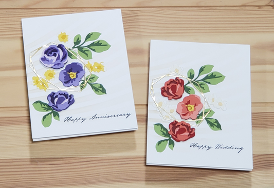 Altenew | Modern Wedding Card using Garden Picks Die Set